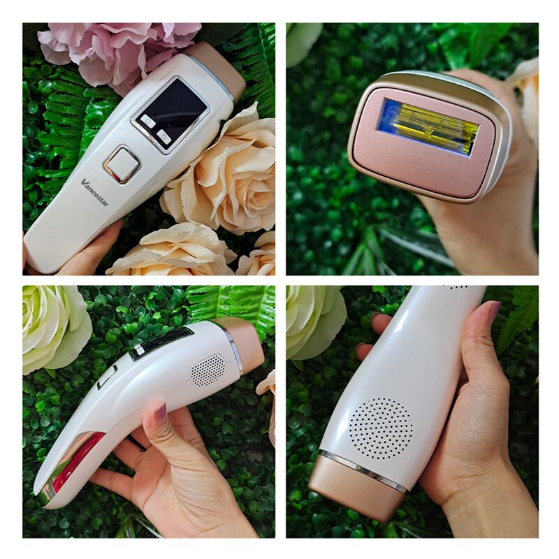 Newest 4in1 IPL Hair Removal Laser Epilator 999000 Flash Cooling LCD Acne Treatment Rejuvenation Device for Home Bikini Trimmer