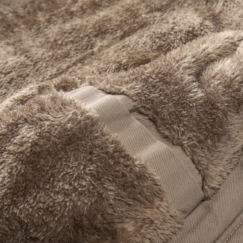 Fur Collar Thicken Men's Winter Parka Coat Fleece Warm Windproof Casual Jacket Men Hooded Outdoor Clothing Wool Liner Overcoat