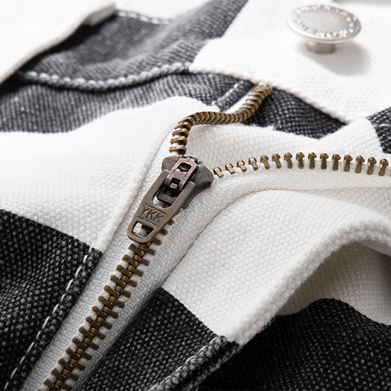 Amekaji Vintage 16oz Heavy Canvas Pants Men Spring Autumn New Cotton Multi-pocket Striped Cargo Pants Casual Knights Trousers