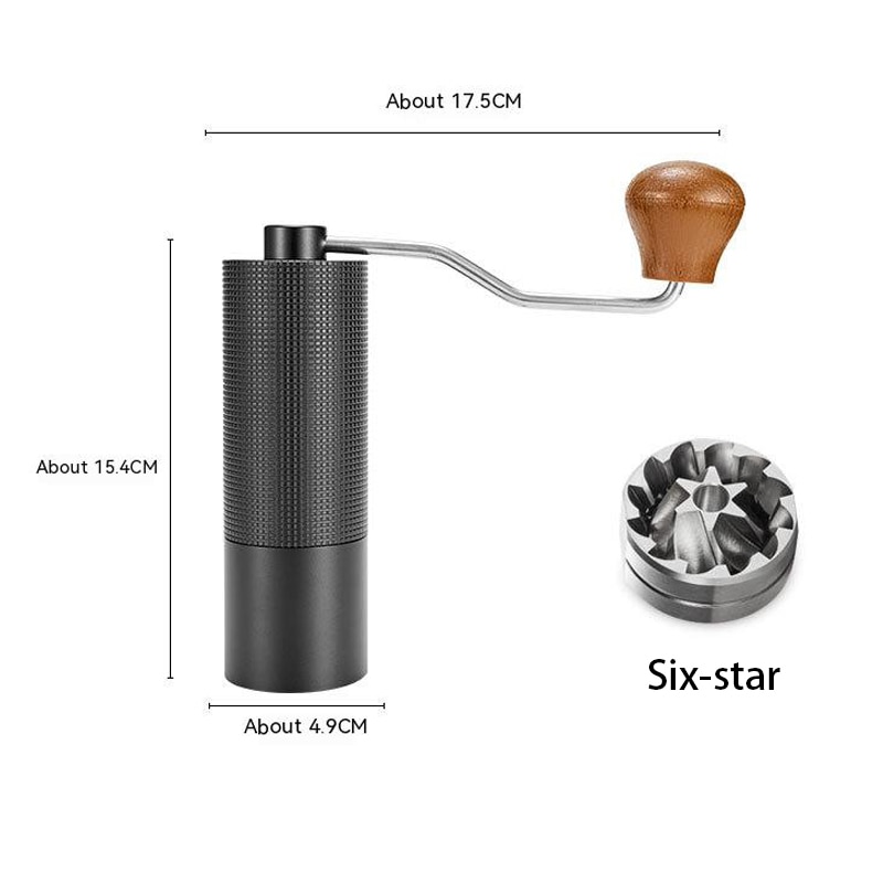 Portable Manual Coffee Grinder Conical Coffe Bean Miller Aluminum Rhombus Body Ergonomic Labor-saving Handle 25g Capacity