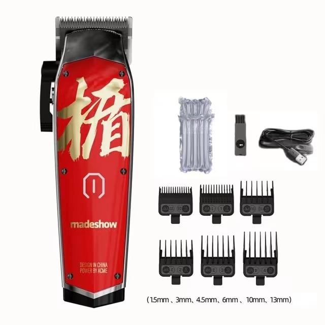 New Madeshow M5 M6 M10 Professional Cordless Hair LENCE Clipper Trimmer for Salon 7200rpm Motor D8  Carving Electric Barber
