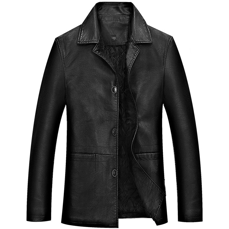 Winter Classical Motorcycle Business Soft Leather Jackets Men Leather Jacket Thick Moto Coats Casaco Masculino Plus Size 4XL