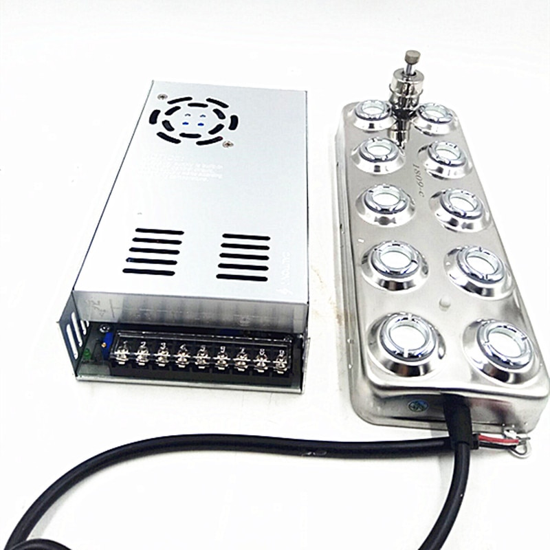 DC 48V 5000ML/H 10 Head Ultrasonic Atomizer Industrial Humidifier Ultrasonic Mist Maker Fogger With 110V 220V Power Supply