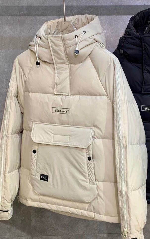 New Trendy Big Pocket Padded Jacket Trendy Men's Hooded Tooling Thicken Thermal Coat Couple Versatile Casual Jacket