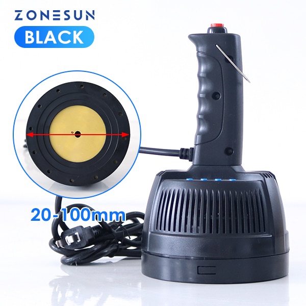 ZONESUN Handheld Induction Sealer Portable Electromagnetic Bottle Sealing Machine Aluminum Foil Lid Plastic Vial ZS-DL800