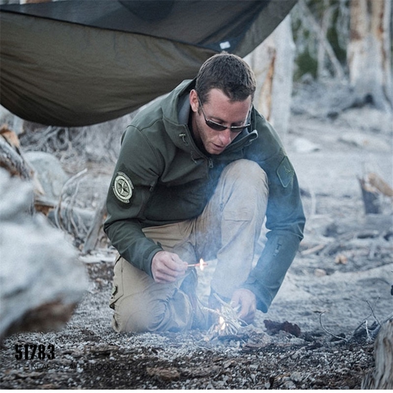 Camouflage Suit Shark Skin Outdoor Hunting Camping Waterproof Windproof Polyester Coats Jacket Hoody TAD Softshell Jacket+pants