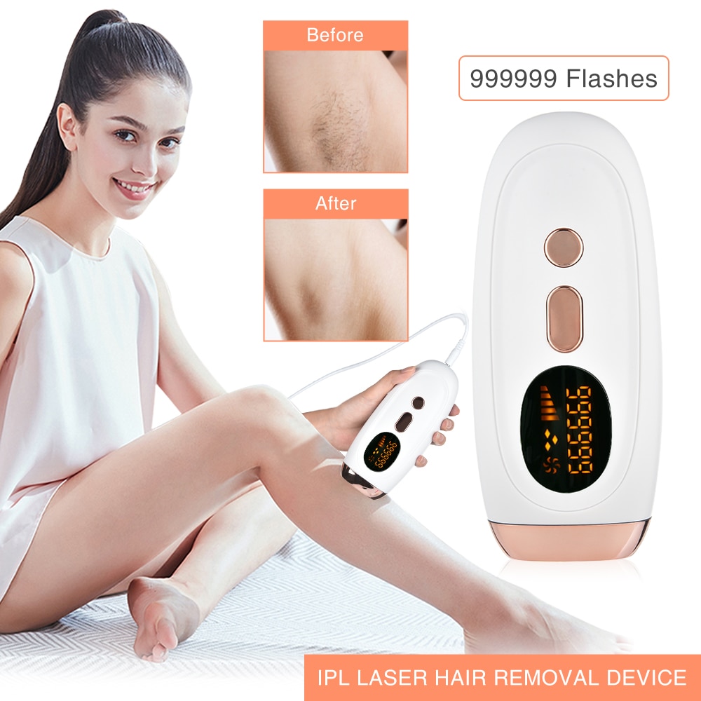 999999 Flash IPL Laser Hair Removal Instrument Painless Electric Epilator Pulsed Light Device 5 Adjustable Remover Machine
