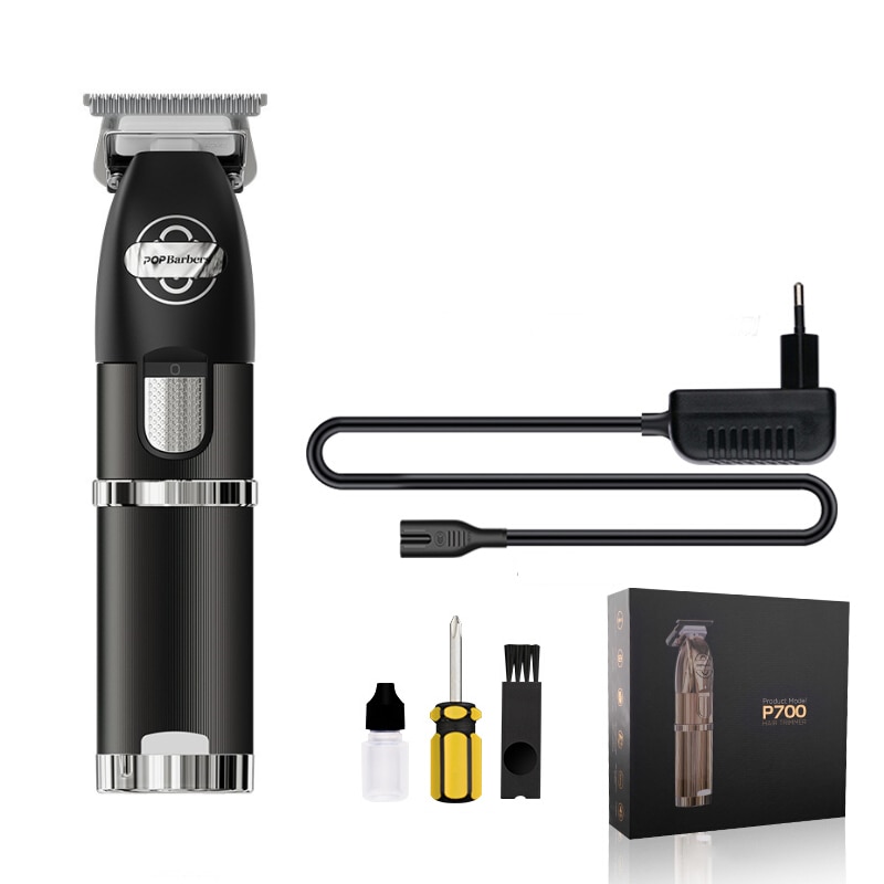 Barber POP Professional Hair Trimmer Black Gold Three-piece Hair Salon Oil Head Gradual Hair Clipper Razor Trimming Hair Cutting