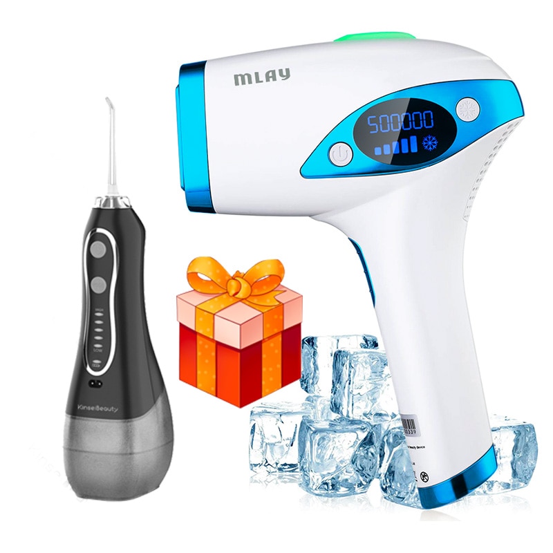 Mlay Laser T4 Laser Hair Removal Device Laser Hair Removal ICE Cold IPL Epilation Flashes 500000 mlay IPL Hair Removal Painless