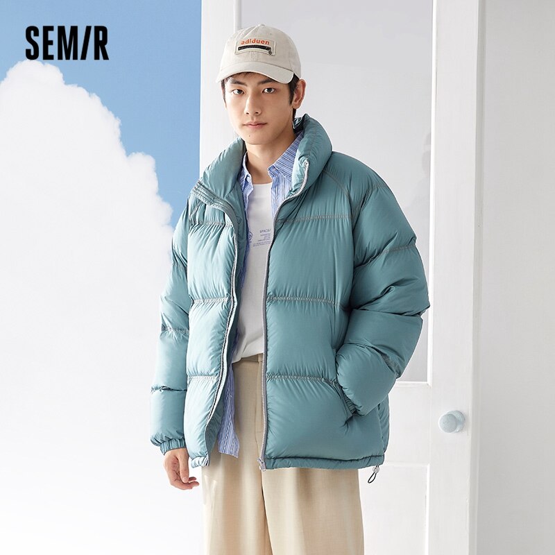 SEMIR Lightweight Down Jacket Men Winter Stand-Up Collar Cloud Couple Clothes Thick Coat Brand Winter Clothes
