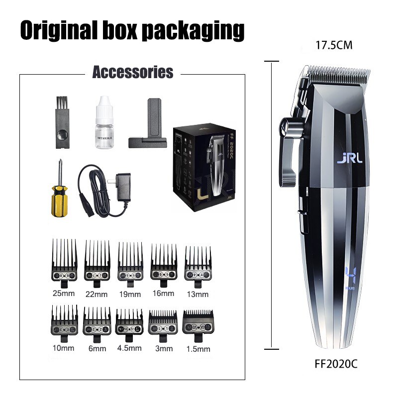 Barber POP Professional Hair Trimmer Black Gold Three-piece Hair Salon Oil Head Gradual Hair Clipper Razor Trimming Hair Cutting