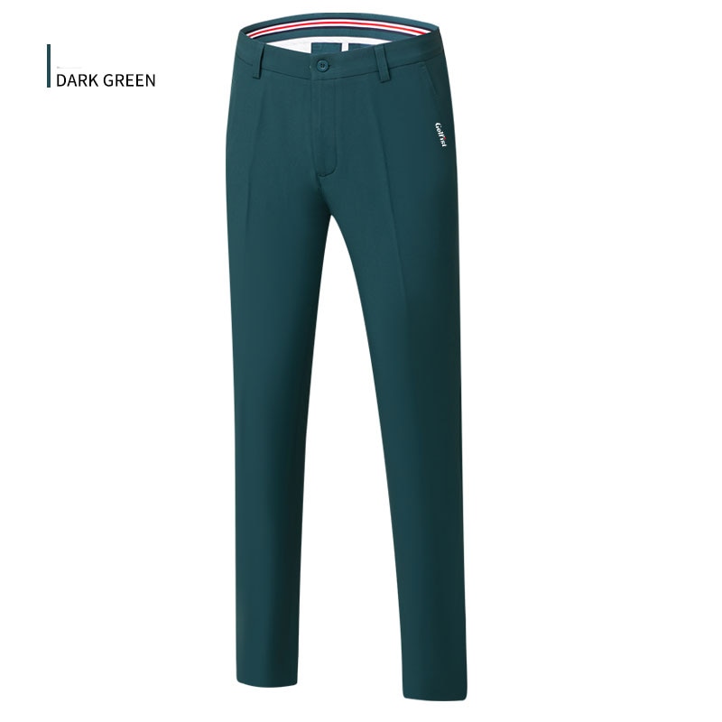 Spring Autumn Men's Golf Pants Thick four-Way Stretch Solid Color Sports Casual Pants High Quality Golf Clothing Free Shipping