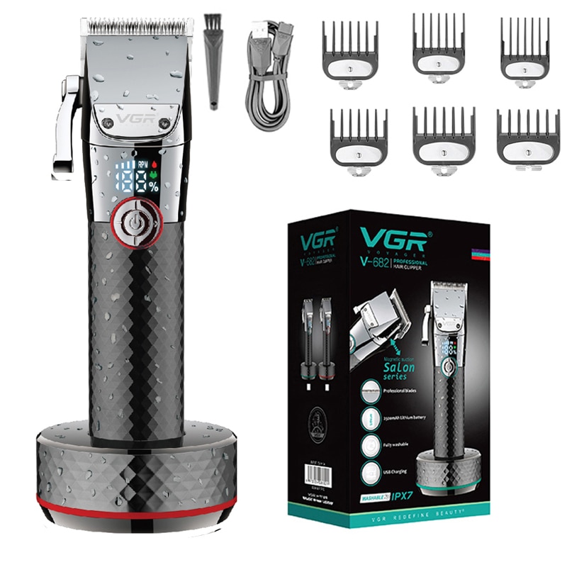 Professional Electric Lithium Ion Hair Trimmer For Men Powerful Beard Hair Clipper Wet Dry Hair Cutting Machine Adjustable