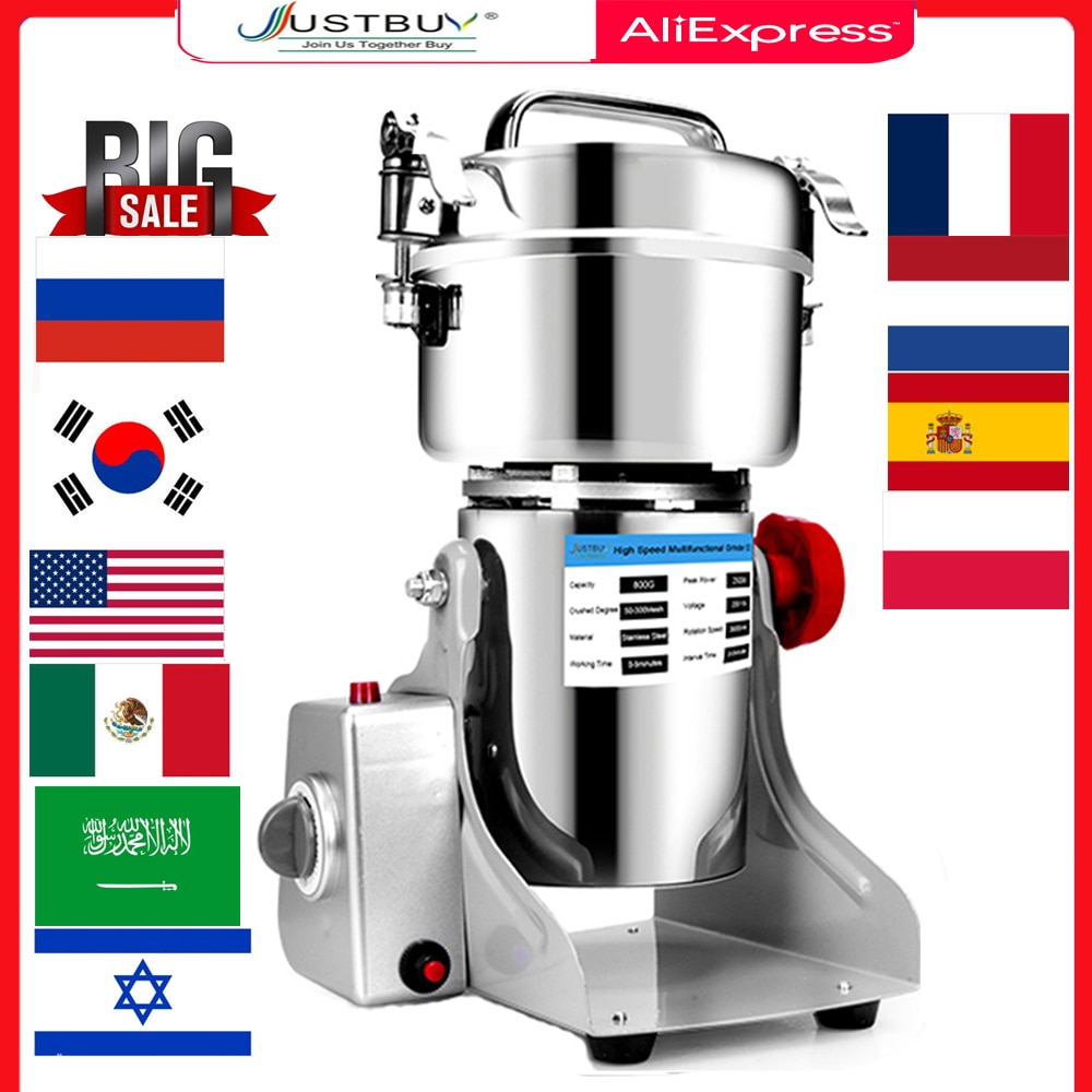 2500G /1000G/800G Coffee Grinder Machine Herb Grain Spices Mill Medicine Wheat Mixer Dry Food Grinder