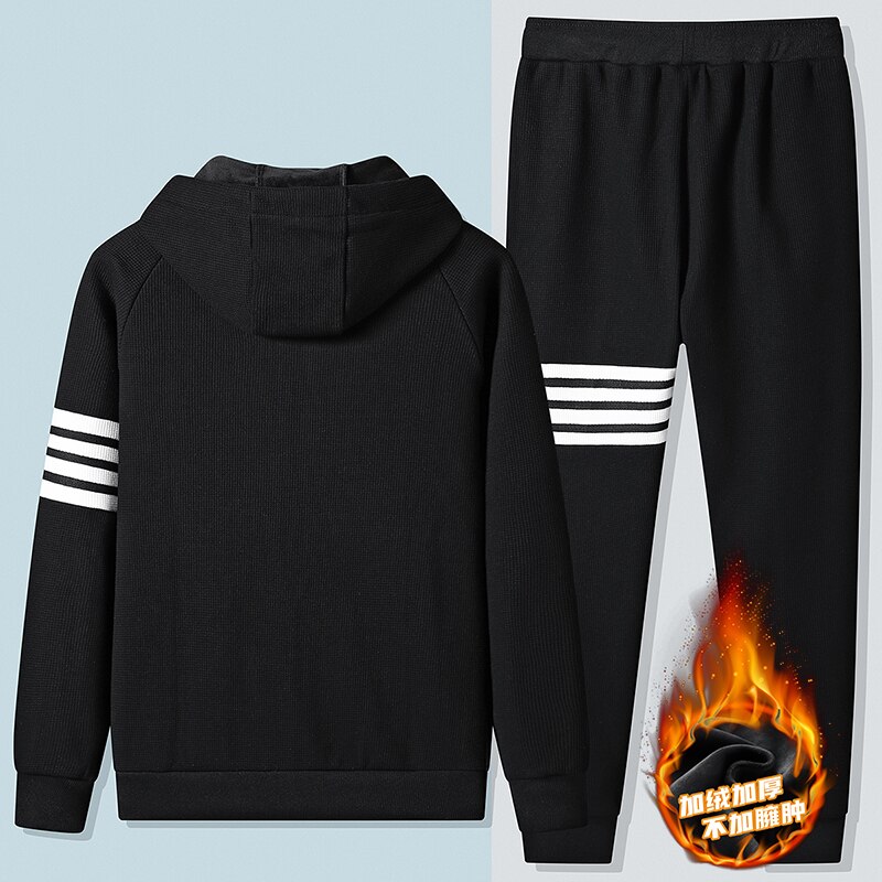 Men Clothing 2022 Korean Fashion New Winter Men Sets Two Piece Hoodies And Pant Sweatshirts Designer Clothes Plus Size Tracksuit