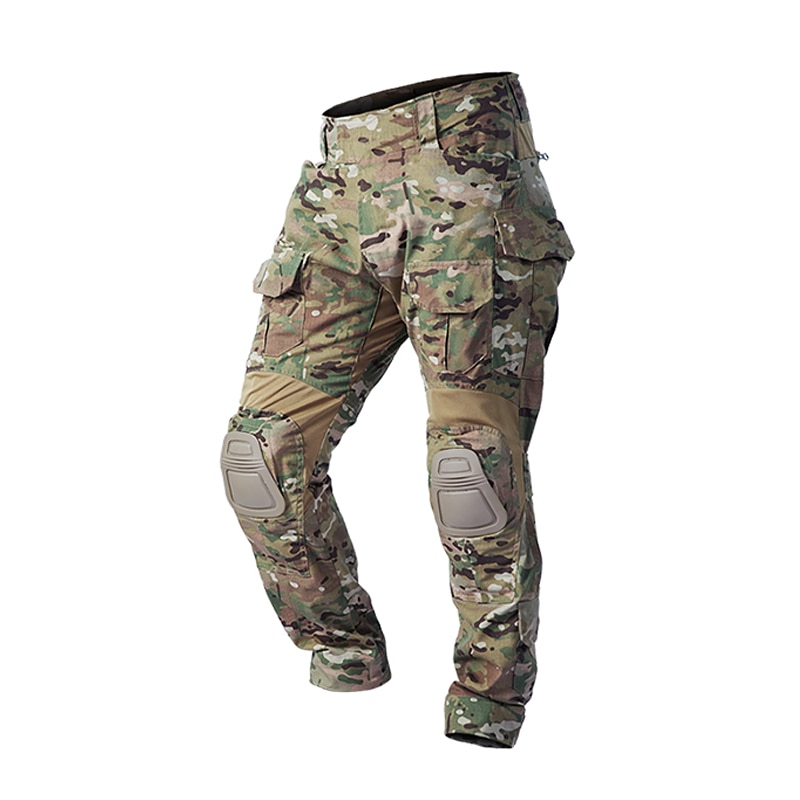 Men Military Tactical Trousers CP Camouflage Multicam Cargo Pant Casual Work Clothing Combat Airsoft  Army Green Knee Pads Pants