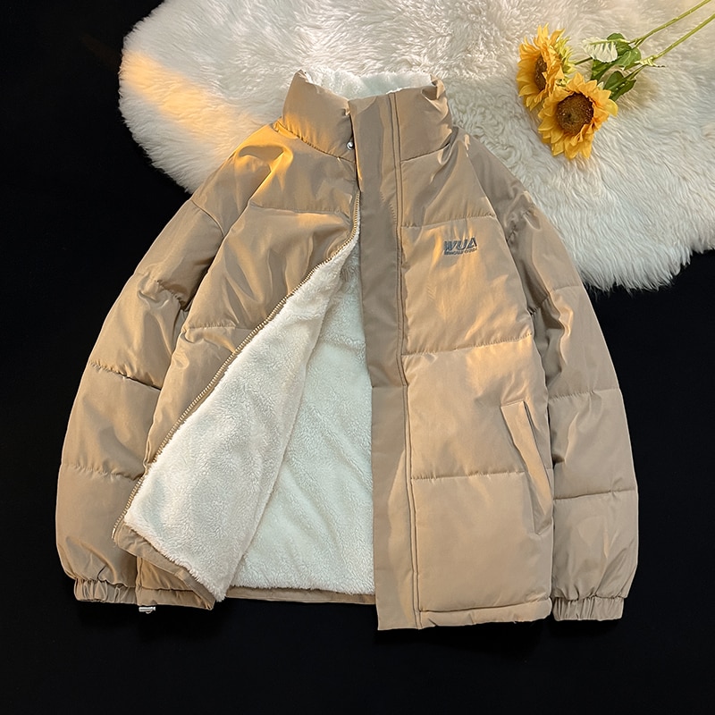 Parka Fleece Thicken Two Sided Jacket Winter Keep Warm Men&Women Clothing Korean Fashion Streetwear Casual Loose Man Cotton Coat