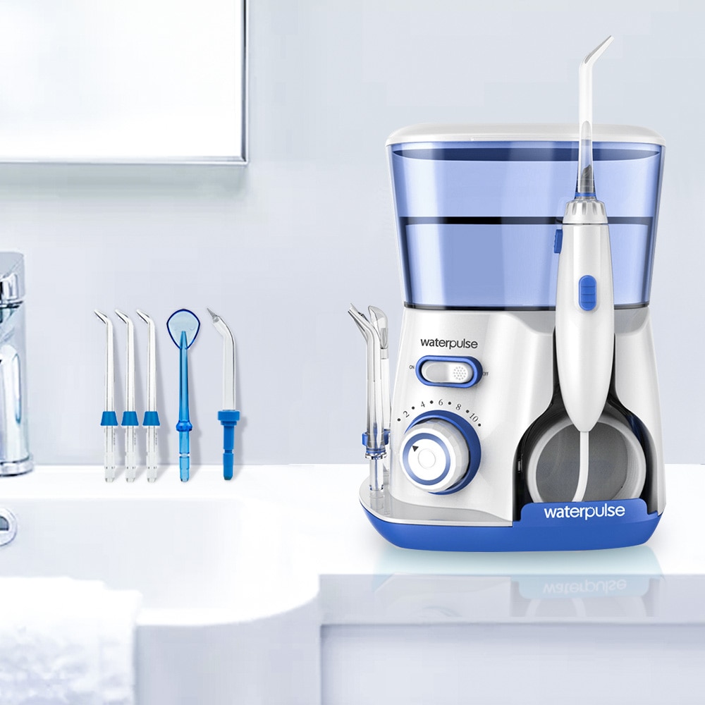Waterpulse Dental Irrigator 800ml Home Teeth Whitening Water Flosser 10 Modes Oral Irrigators Cleaning Tools V300 For Family