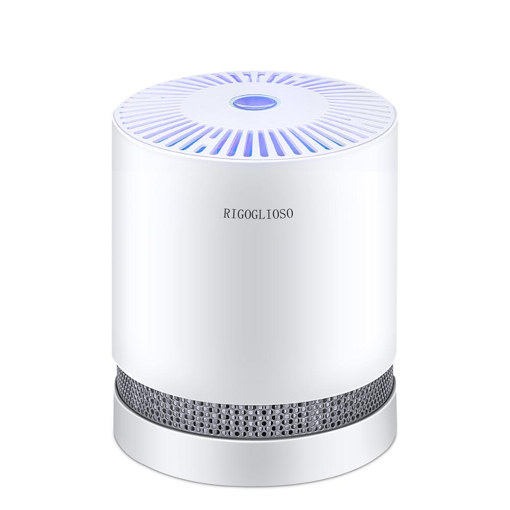 RIGOGLIOSO Air Purifier For Home True HEPA Filters Compact Desktop Purifiers Filtration with Night Light Air Cleaner GL2109