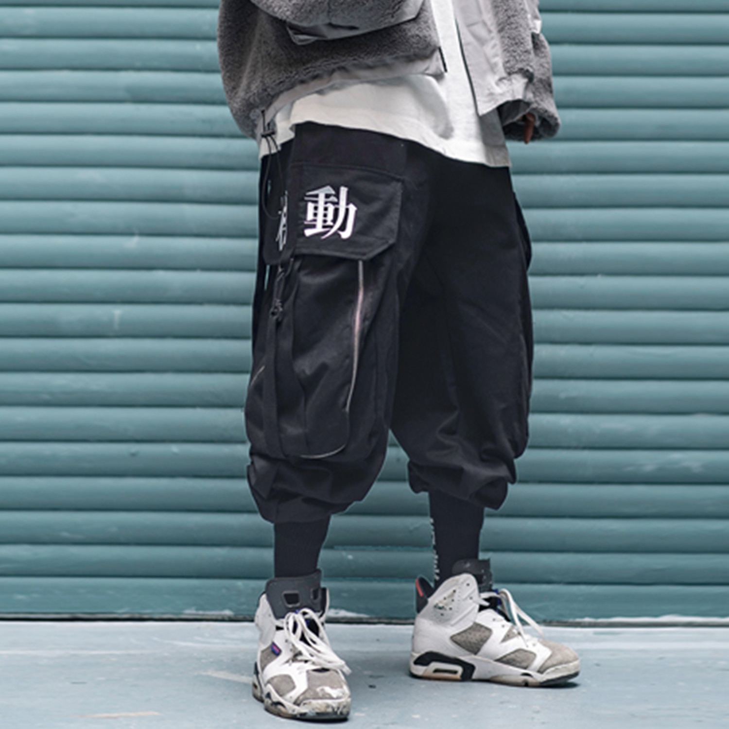 11 BYBB'S DARK Multi Pocket Hip Hop Pants Men Ribbon Elastic Waist Harajuku Streetwear Joggers Mens Trousers Techwear Pants