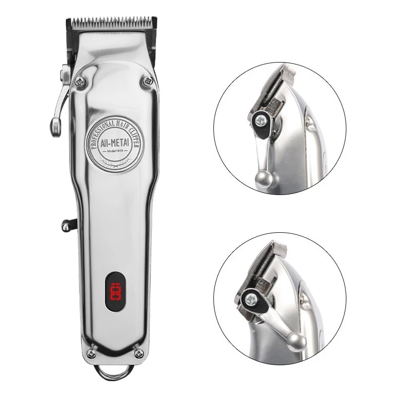 RESUXI 1919 Professional Electric Hair Trimmer All-metal Clipper For men Barber Timmer Cordless Hair Cutter Machine Rechargeable