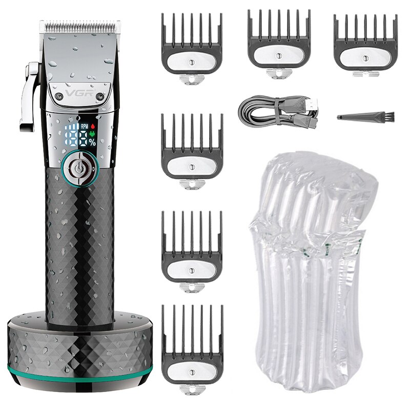 Professional Electric Lithium Ion Hair Trimmer For Men Powerful Beard Hair Clipper Wet Dry Hair Cutting Machine Adjustable