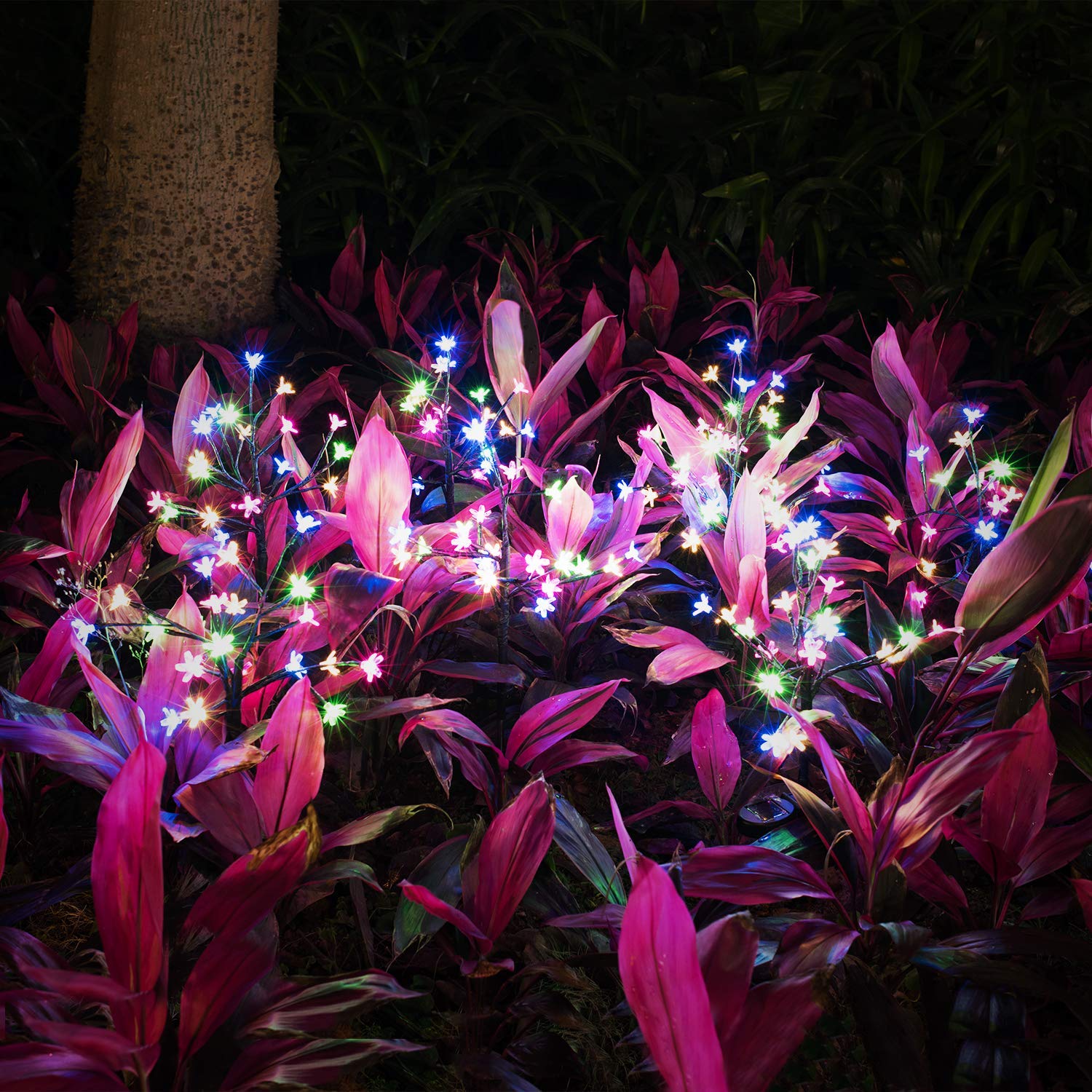 2 Pack - Solar Powered Fairy Flower Lights