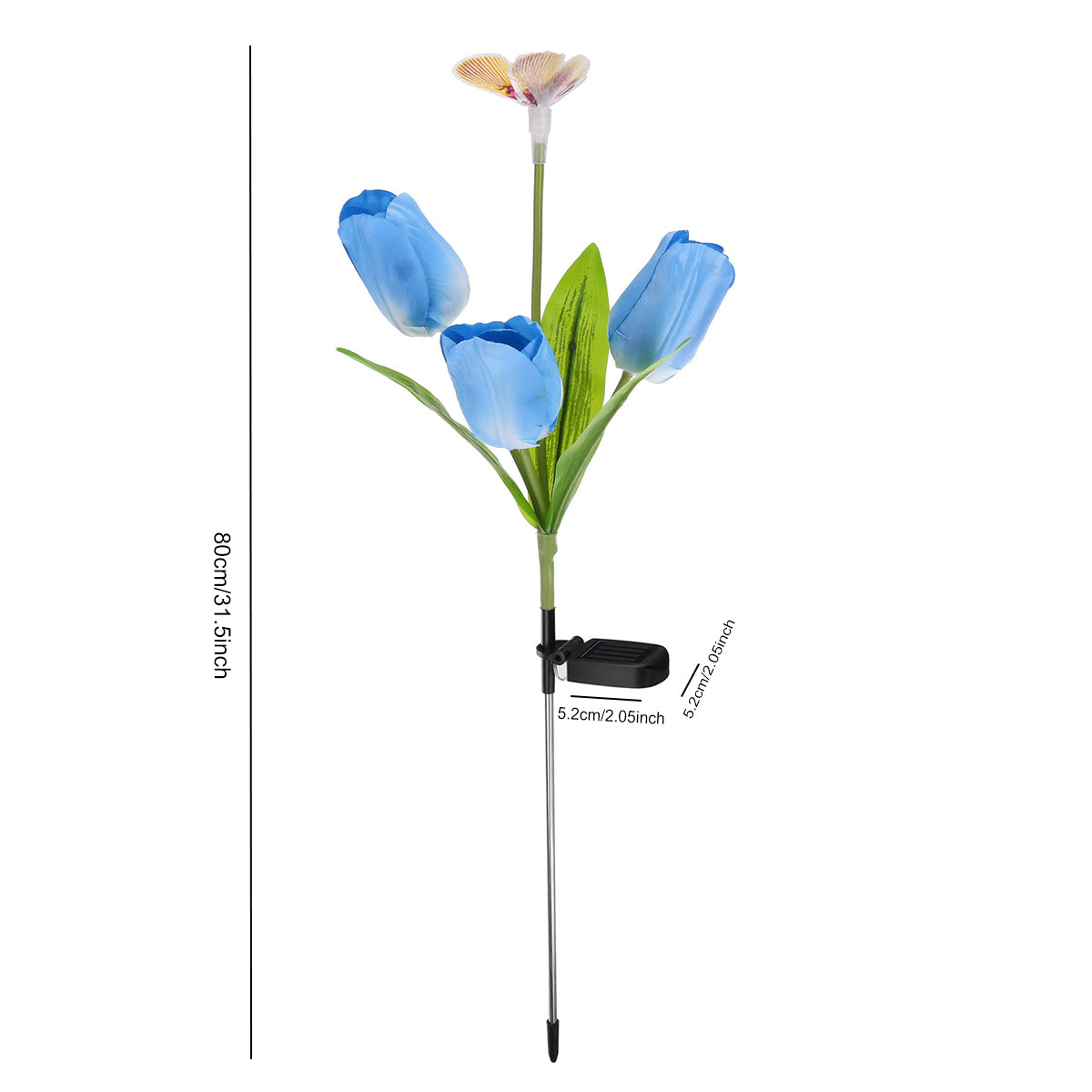 Solar Powered Tulip Outdoor Yard Garden Lamp