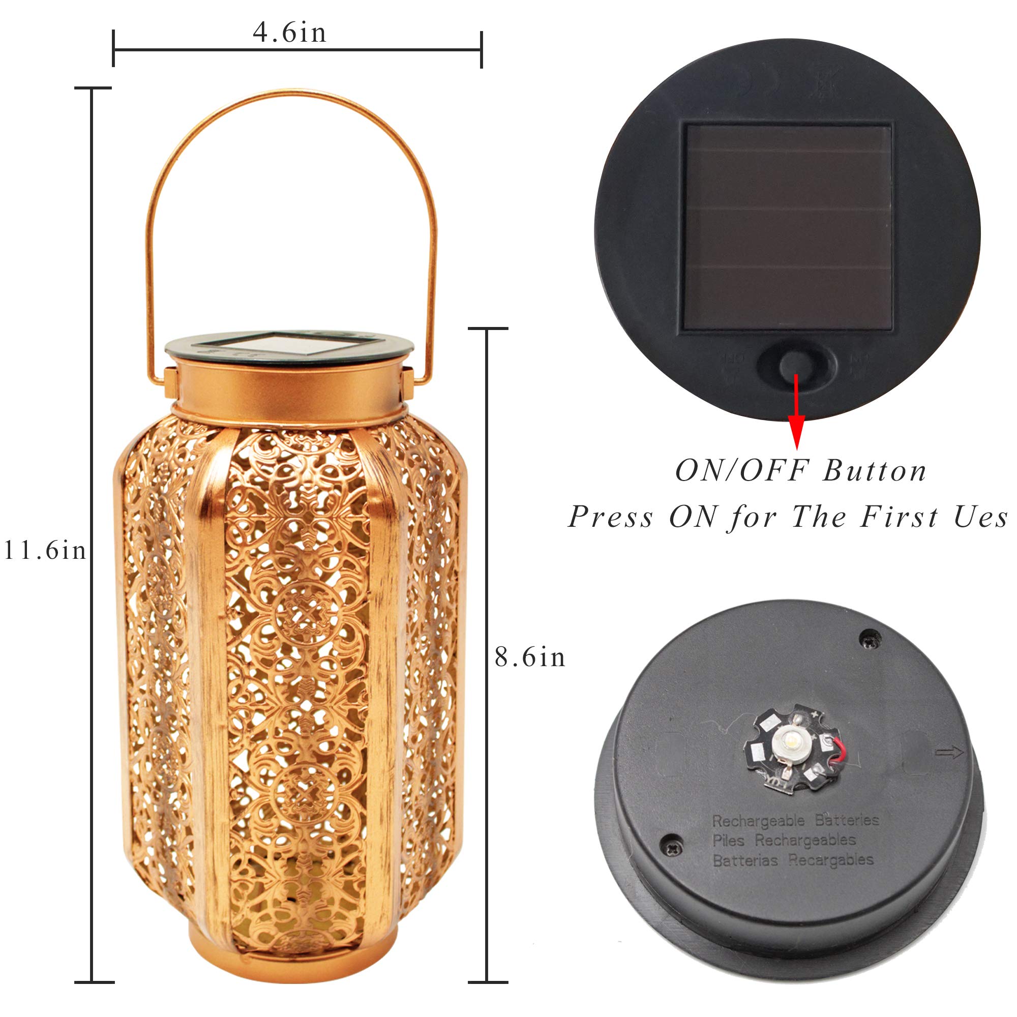 Solar Carved Hollow Garden Light