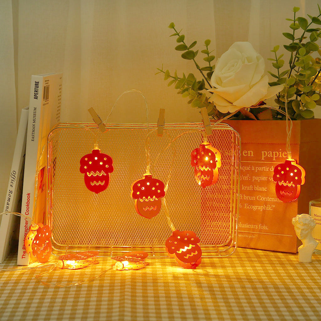 Metal Pine Cone String Lights