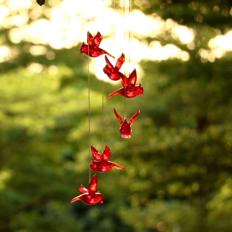 Solar Cardinal Wind Chime Light