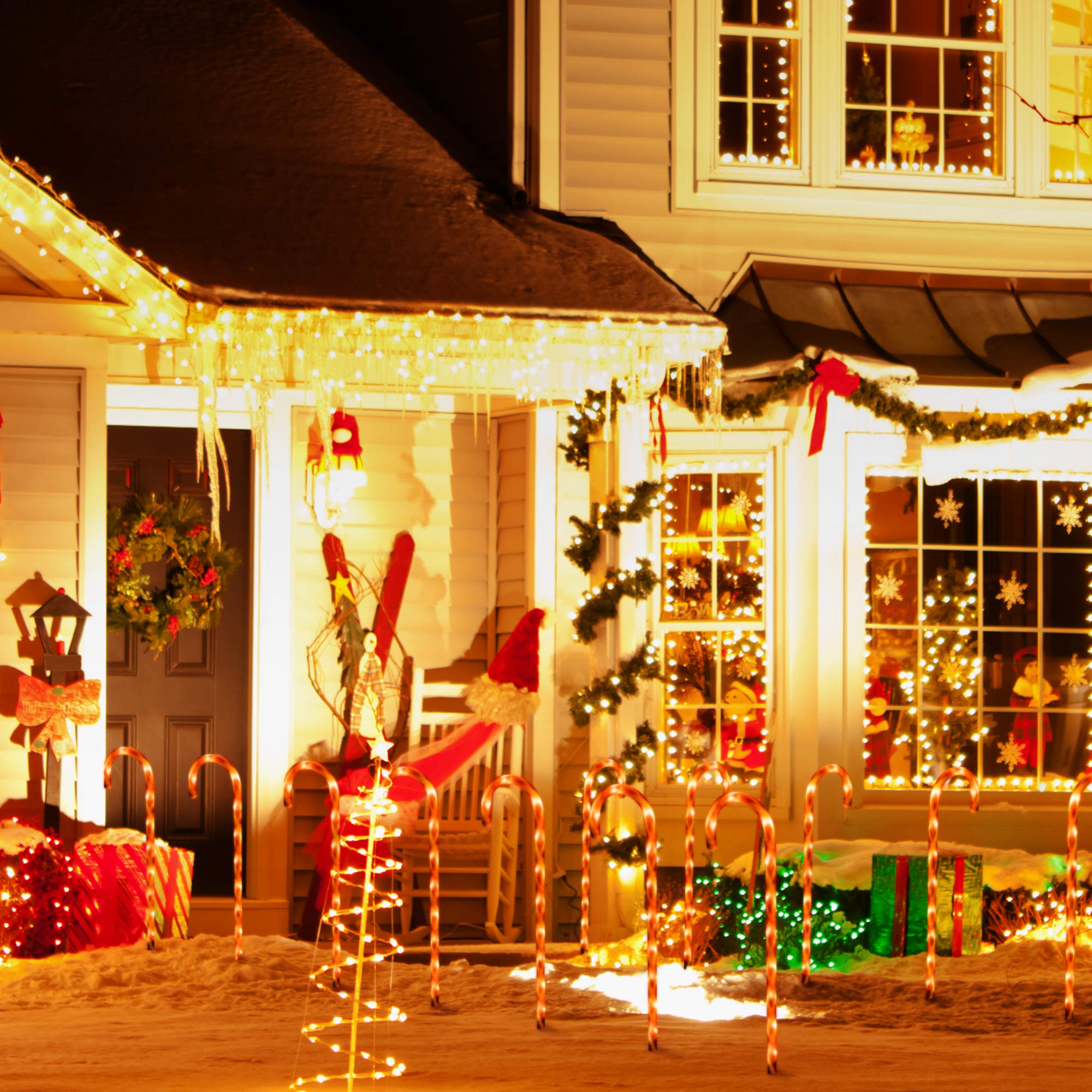 Christmas Candy Cane Pathway Lights