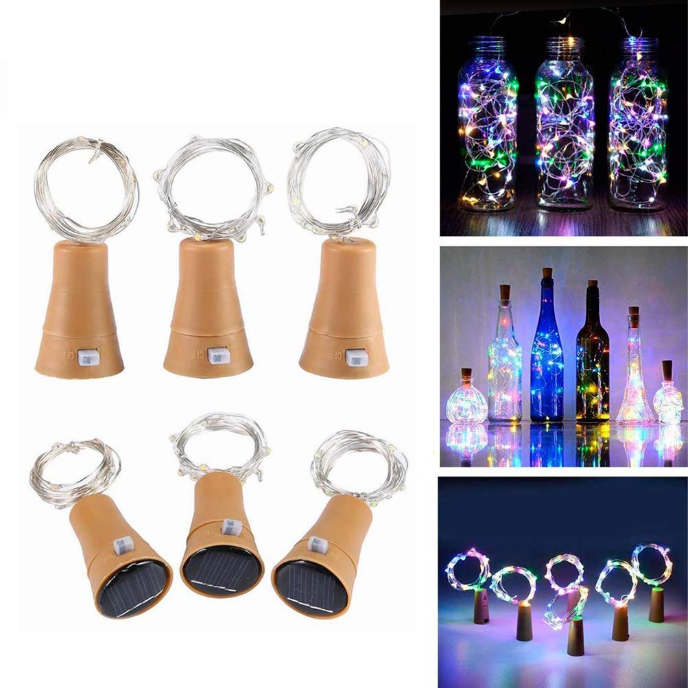 Solar Decem Wine Bottle Lights - 6 Pcs