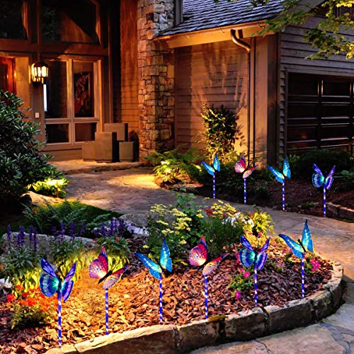 3 Pack Solar Butterfly Stake Light