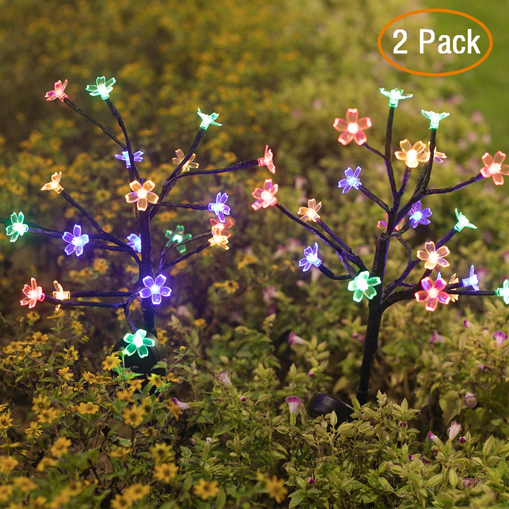 2 Pack - Solar Powered Fairy Flower Lights