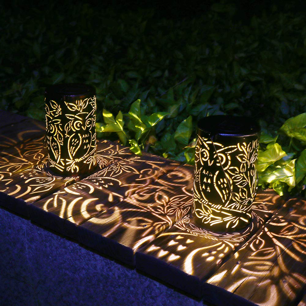 Solar Owl Hollow Garden Light
