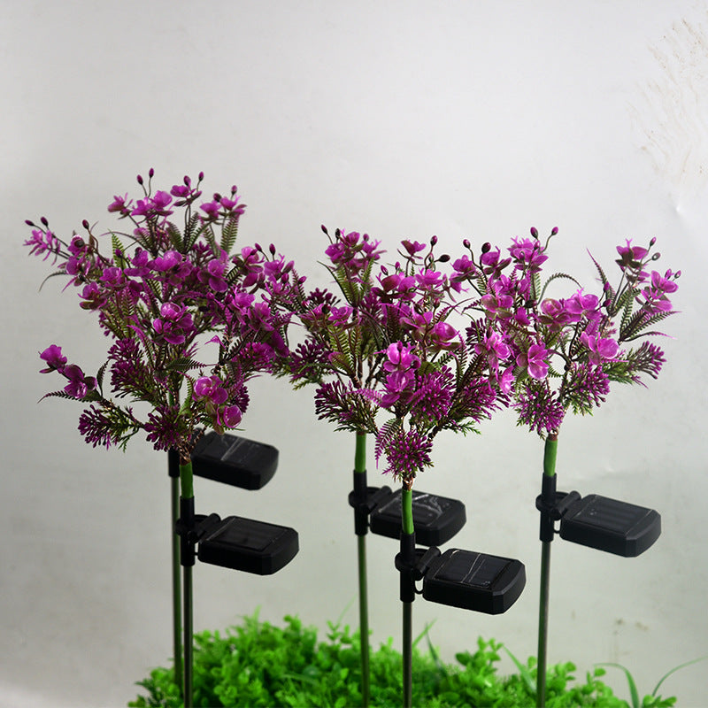 2 Pack Solar Powered  Phalaenopsis Light