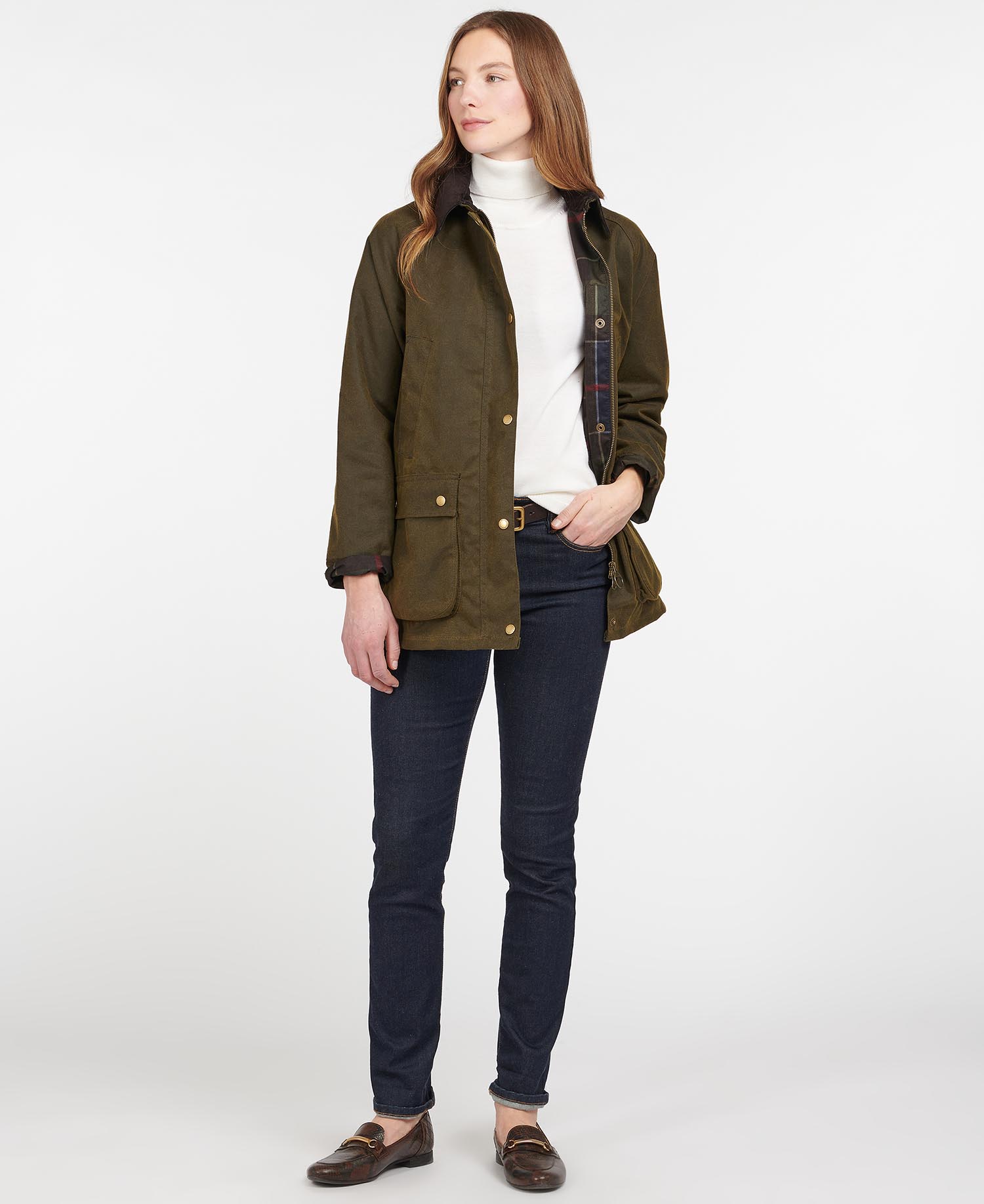 barbour acorn waxed cotton jacket