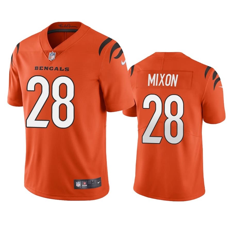 Cincinnati Bengals Joe Mixon Orange Vapor Limited Stitched Jersey