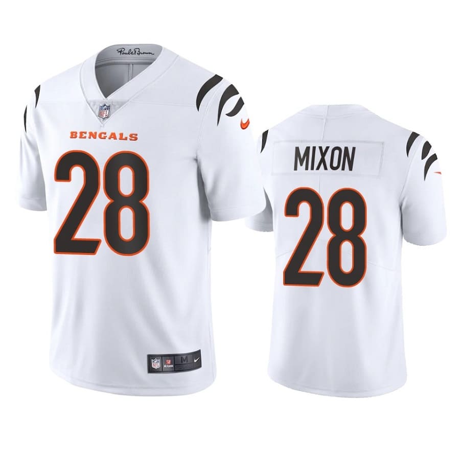 Cincinnati Bengals Joe Mixon White Vapor Limited Stitched Jersey