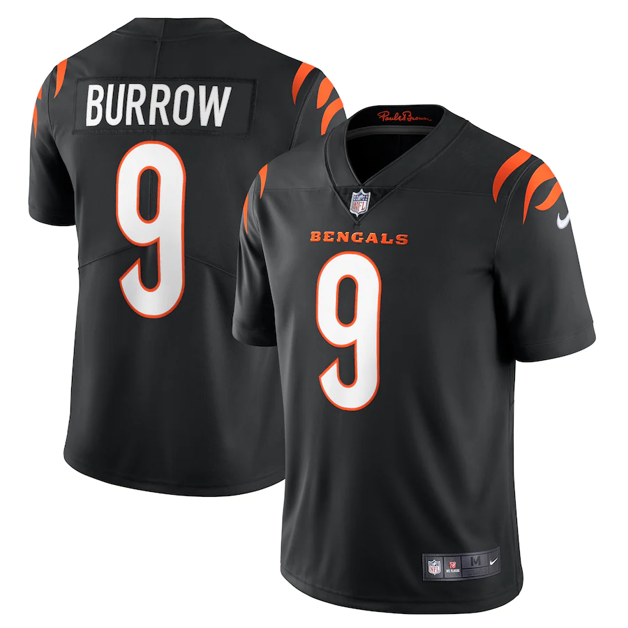 Cincinnati Bengals Joe Burrow Black Vapor Limited Stitched Jersey