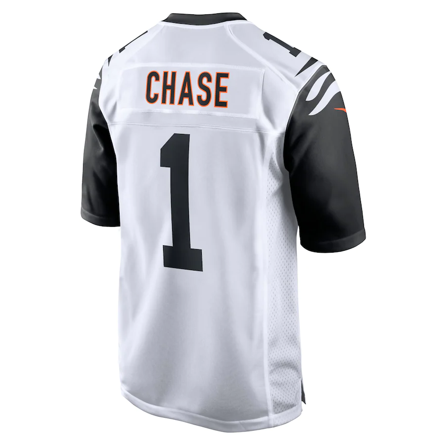 Men's Cincinnati Bengals Ja'Marr Chase White Alternate Game Player Jersey