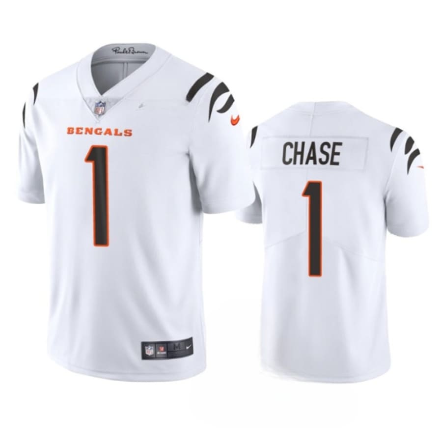 Cincinnati Bengals Ja'Marr Chase White Vapor Limited Stitched Jersey