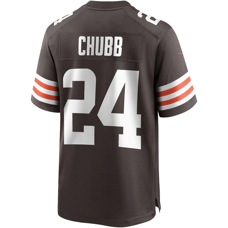 Men's Cleveland Browns Nick Chubb Brown Game Player Jersey