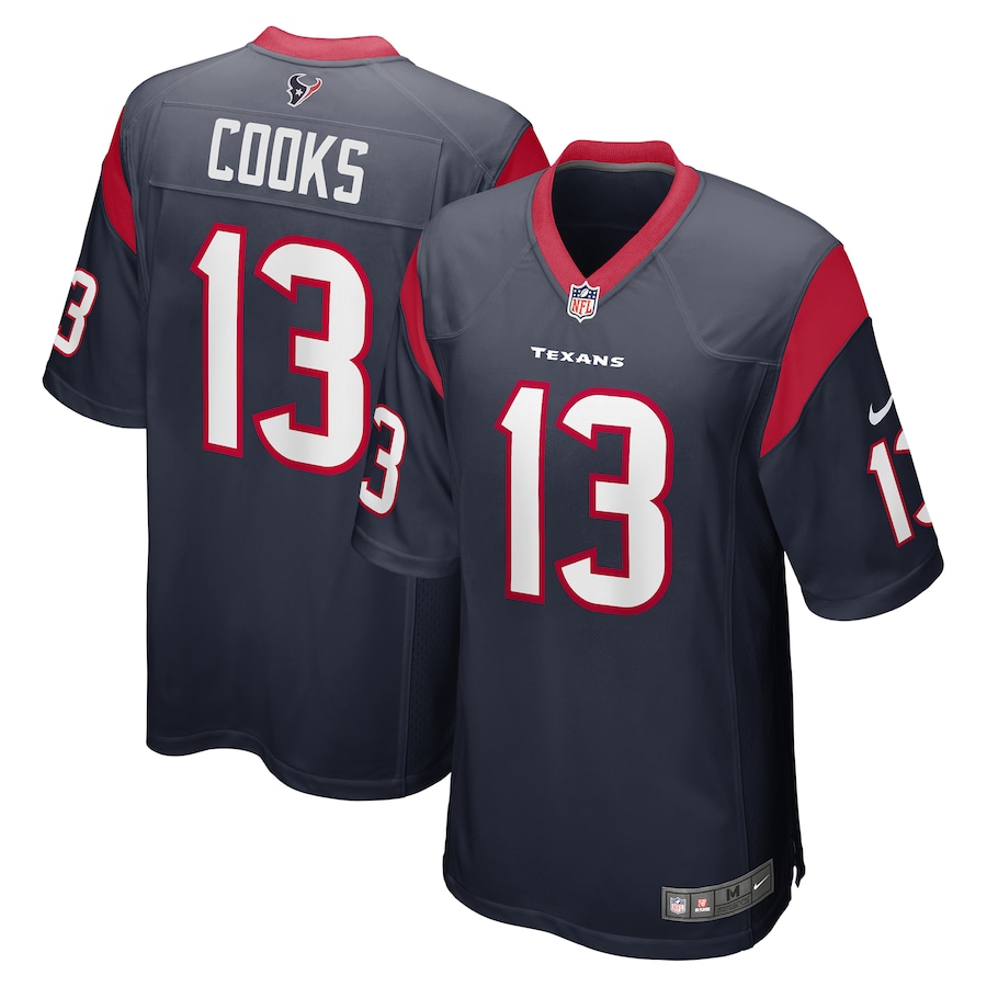 Men's Houston Texans Brandin Cooks Navy Game Jersey