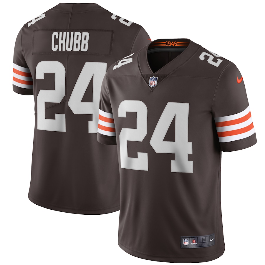 Cleveland Browns Nick Chubb Brown Vapor Limited Jersey