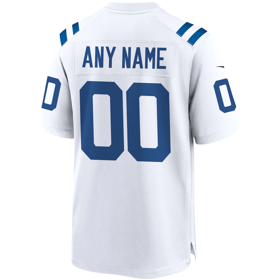 Custom Indianapolis Colts White Game Jersey