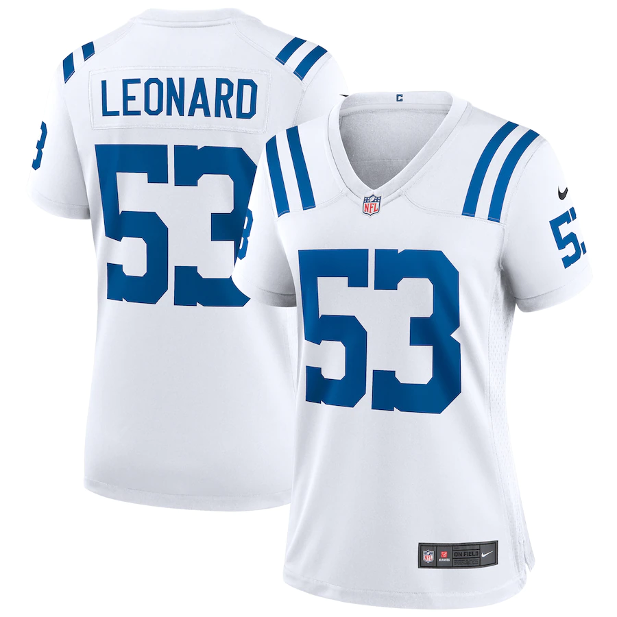 Women's Indianapolis Colts Darius Leonard White Game Jersey