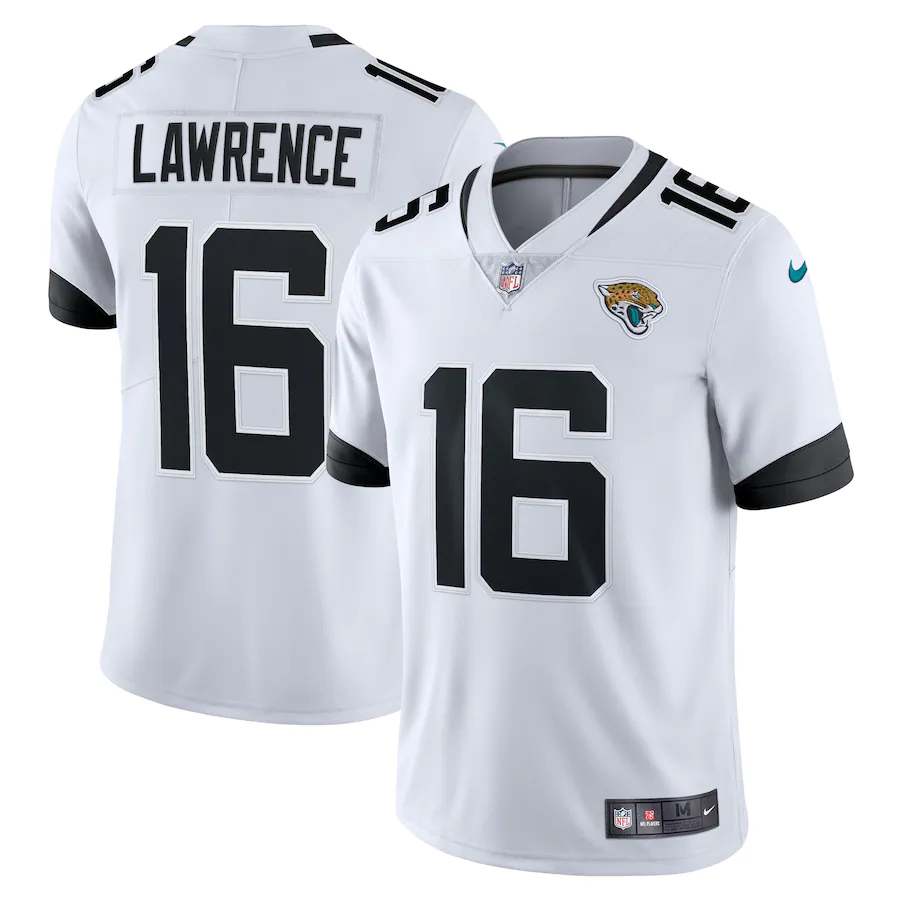 Men's Jacksonville Jaguars Trevor Lawrence White Alternate Vapor Limited Jersey