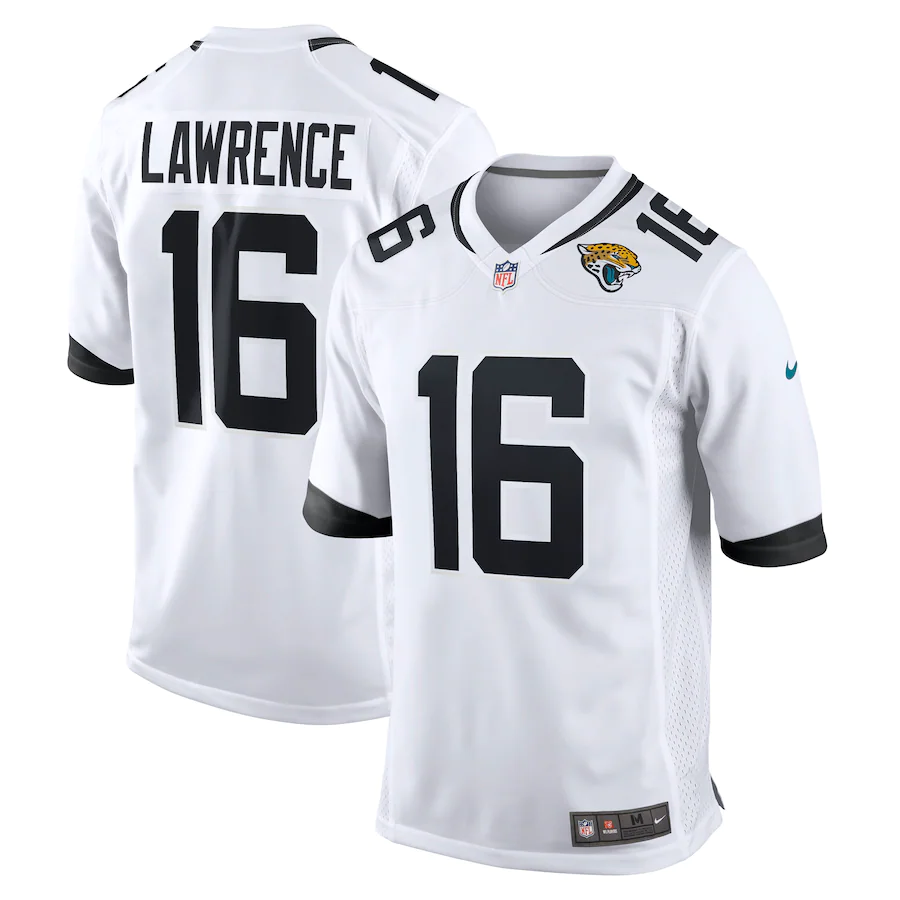 Men's Jacksonville Jaguars Trevor Lawrence White Game Jersey